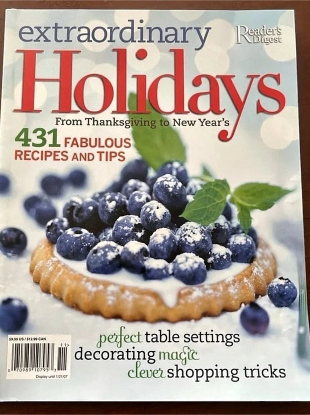 Reader's Digest Extraordinary Holidays: From Thanksgiving to New Year's Cookbook
